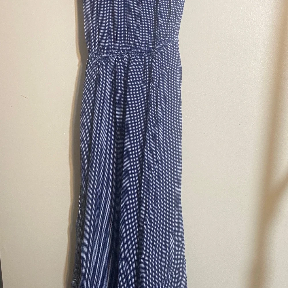 Urban Outfitters Navy Checkered Midi Dress - Picture 4 of 6